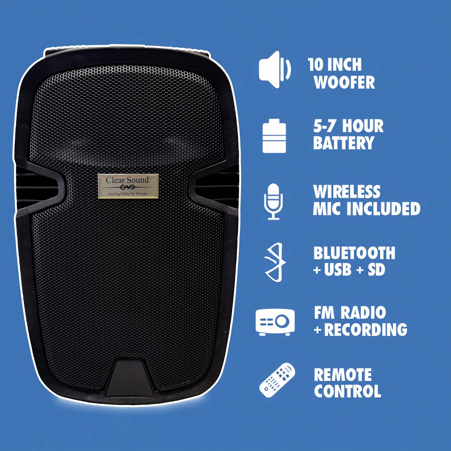 Rolling Battery Powered Portable PA Sound Systems with Wireless Mic & Remote