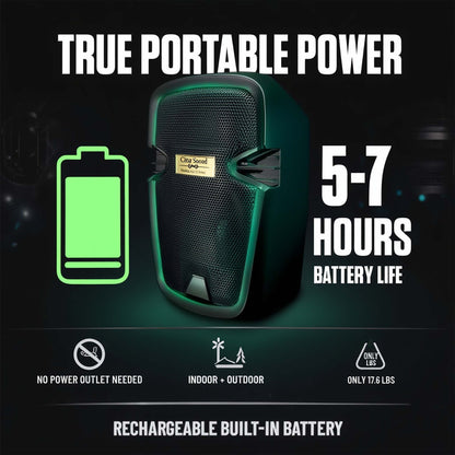 Rolling Battery Powered Portable PA Sound Systems with Wireless Mic & Remote