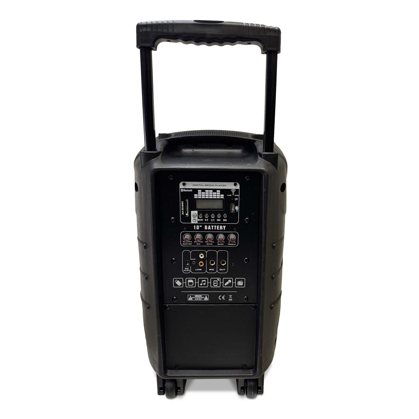 Rolling Battery Powered Portable PA Sound Systems with Wireless Mic & Remote
