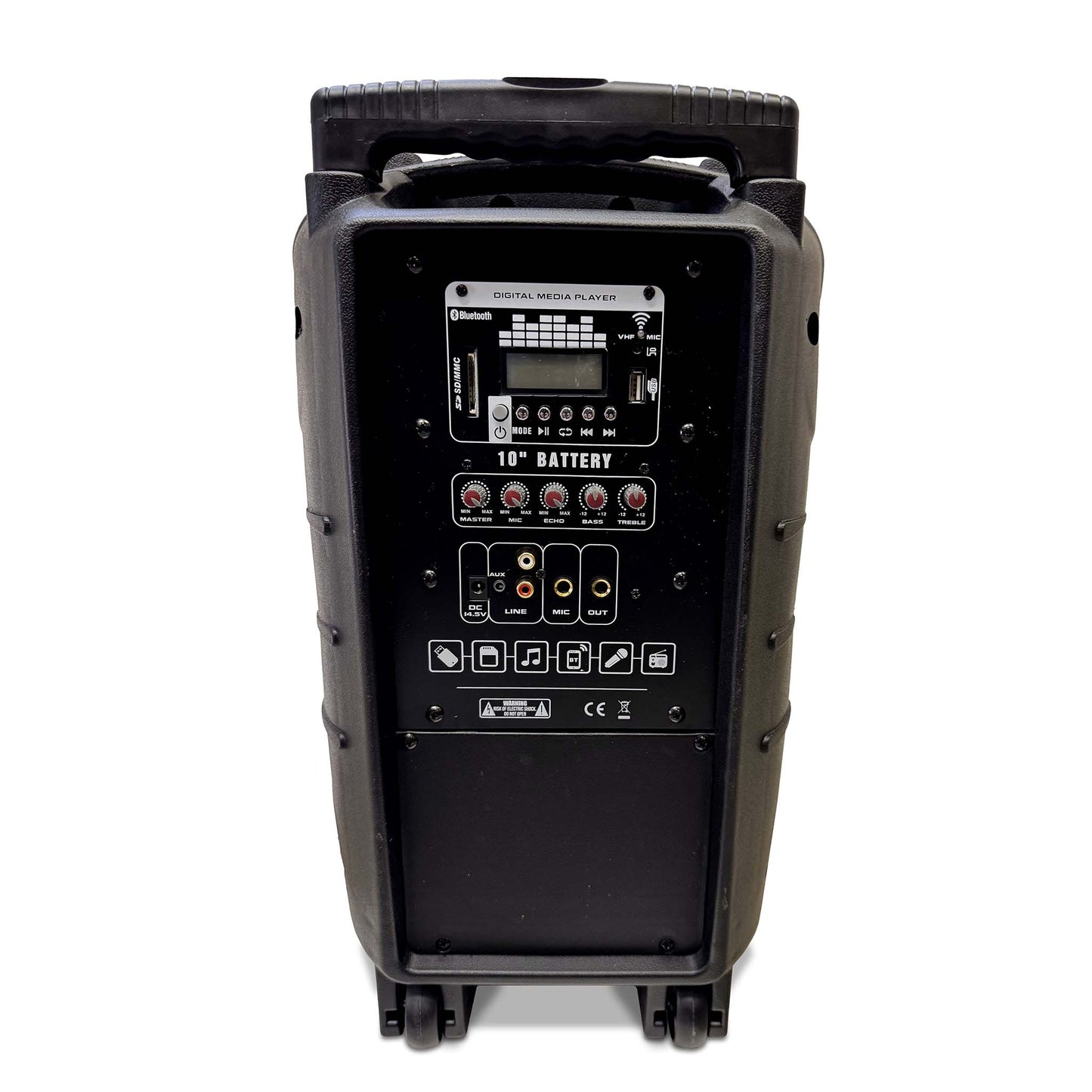 Rolling Battery Powered Portable PA Sound Systems with Wireless Mic & Remote