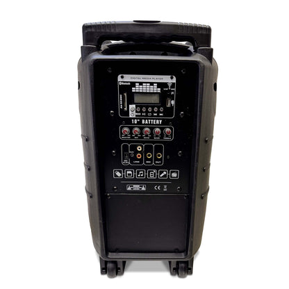 Rolling Battery Powered Portable PA Sound Systems with Wireless Mic & Remote