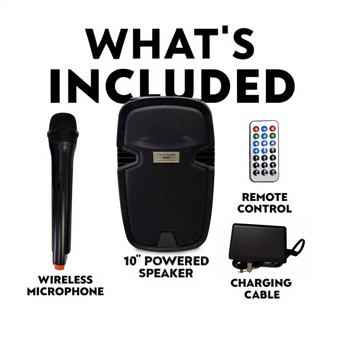 Rolling Battery Powered Portable PA Sound Systems with Wireless Mic & Remote