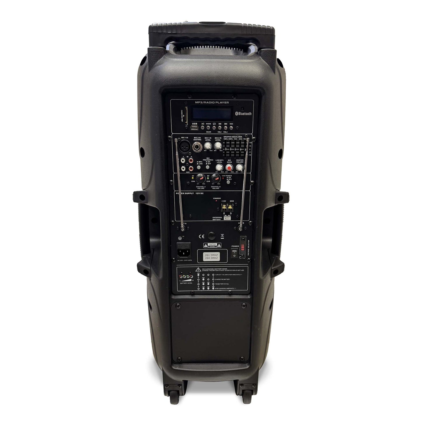 Dual 10" Battery Powered Portable PA Sound System