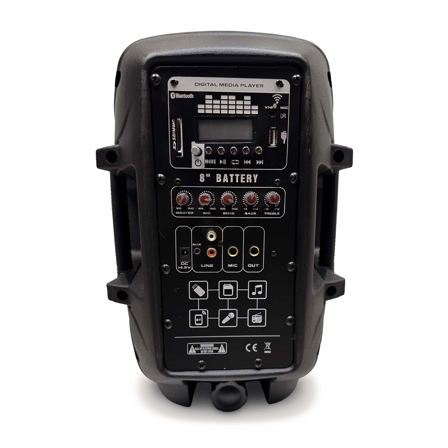 Battery Powered PA Speaker System w/ Wireless Mic & Remote (8” / 10”)