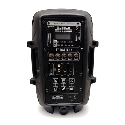 Battery Powered PA Speaker System w/ Wireless Mic & Remote (8” / 10”)