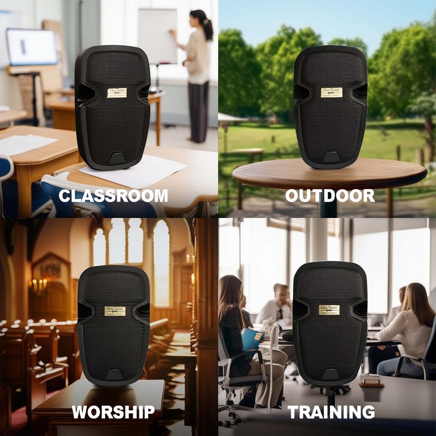Battery Powered PA Speaker System w/ Wireless Mic & Remote (8” / 10”)