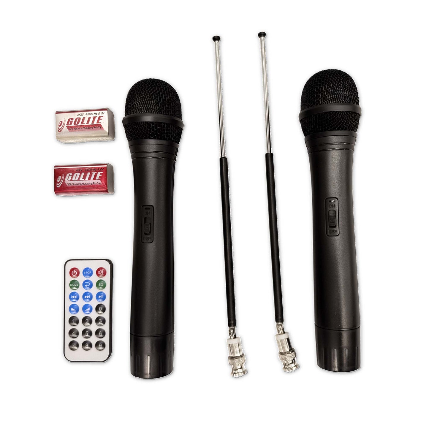 Battery Powered PA Speaker System w/ Wireless Mic & Remote (8” / 10”)