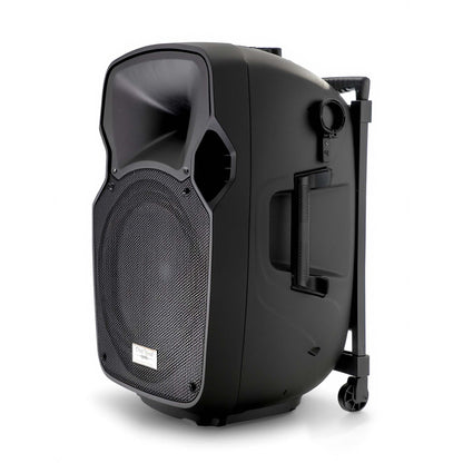 Rolling Battery Powered Portable PA Sound Systems with Wireless Mic & Remote