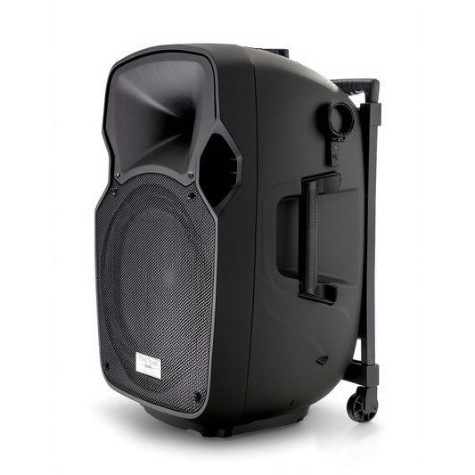 Rolling Battery Powered Portable PA Sound Systems with Wireless Mic & Remote