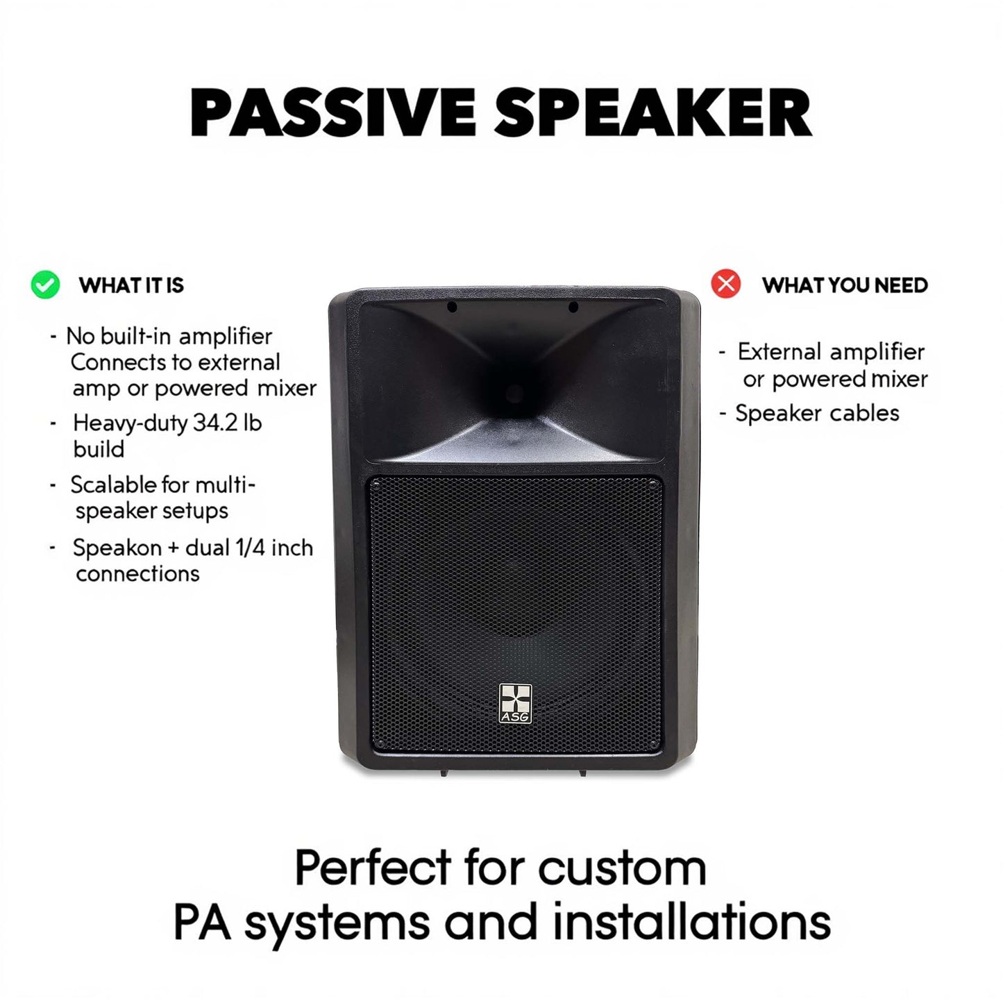 Passive PA Speakers for Professional Audio Systems