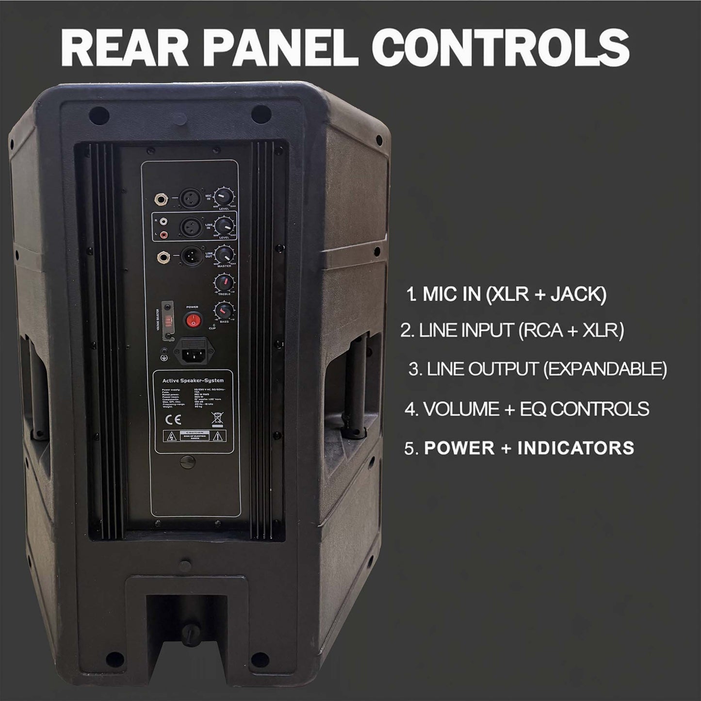 Powered PA Speakers Professional Audio System