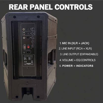 Powered PA Speakers Professional Audio System