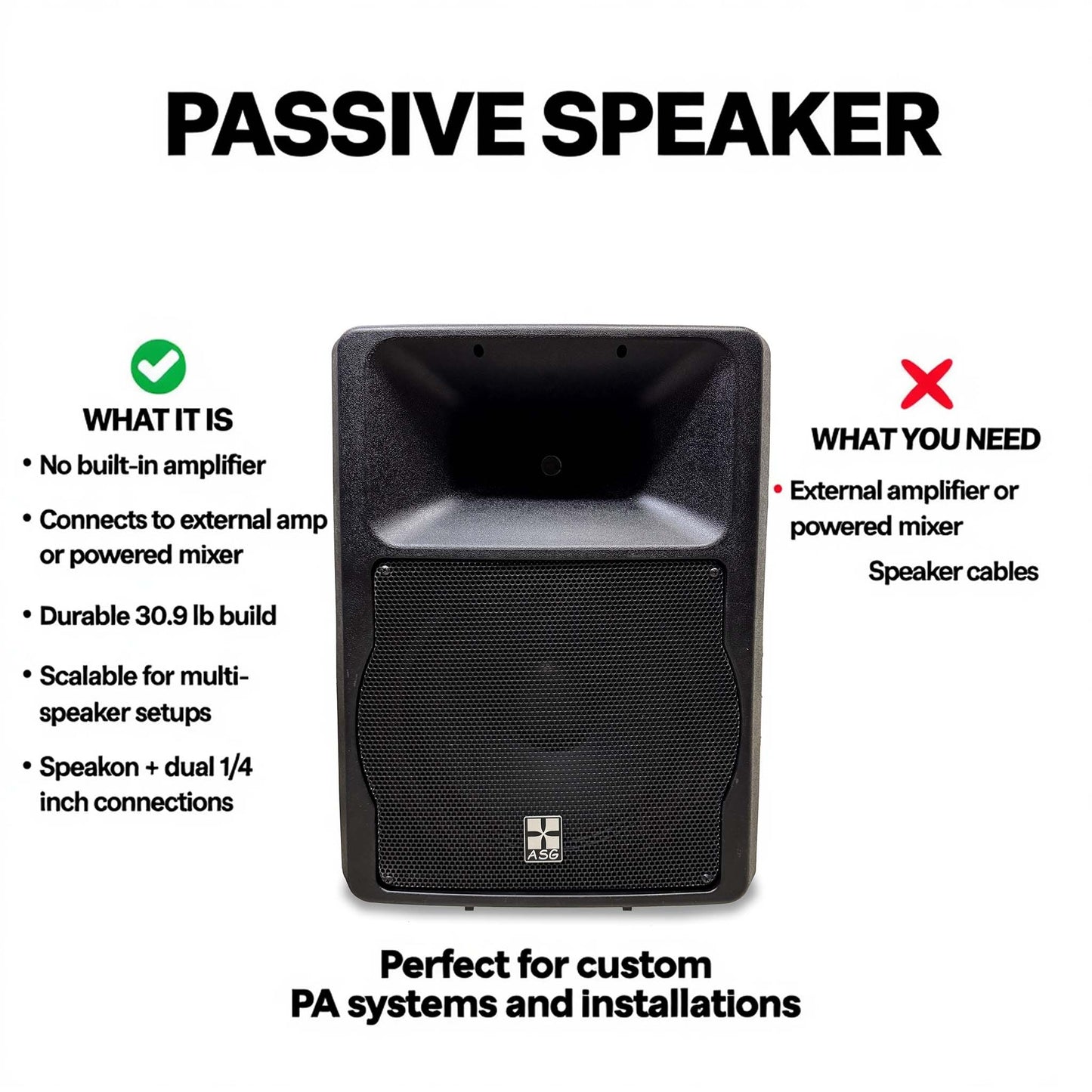 Passive PA Speakers for Professional Audio Systems