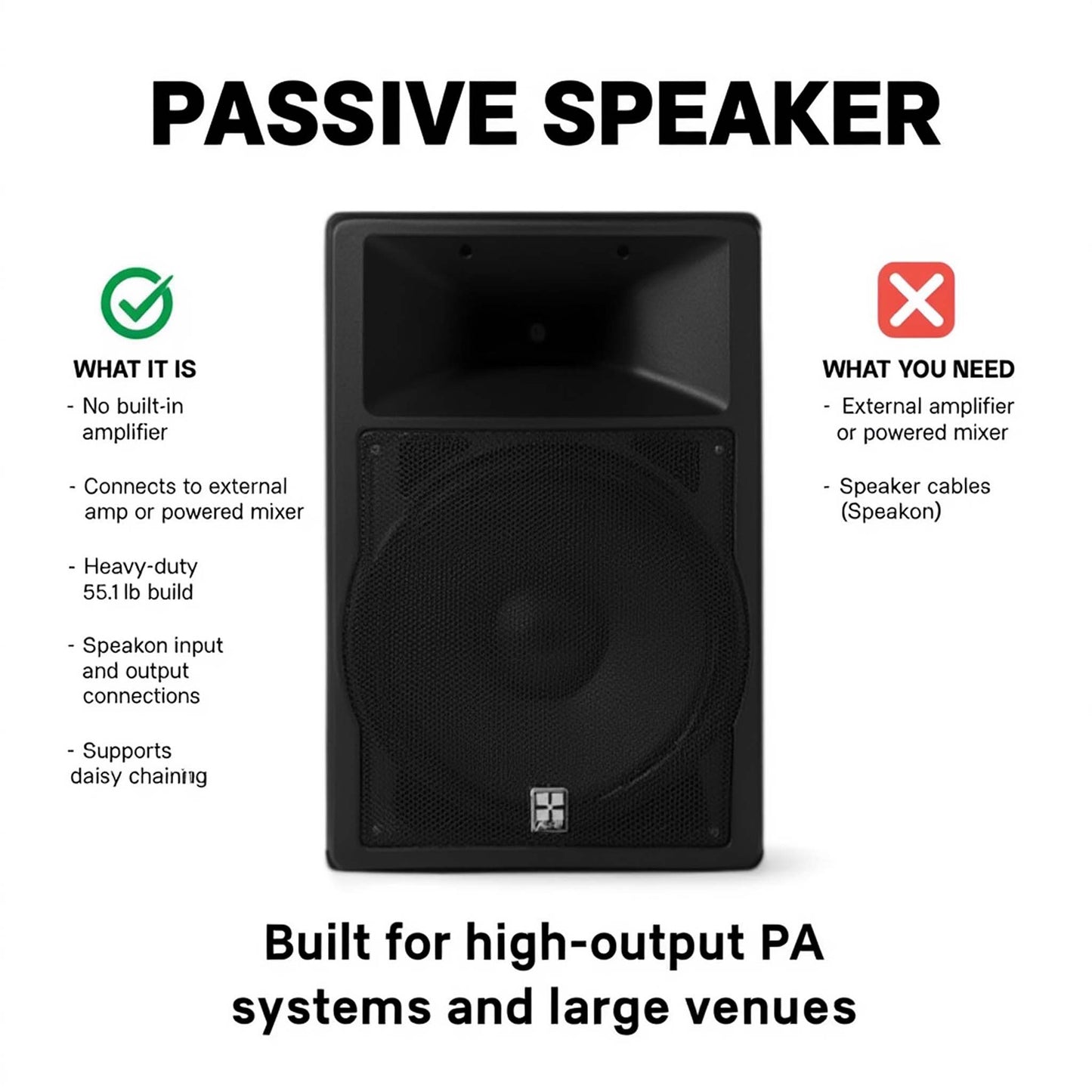 Passive PA Speakers for Professional Audio Systems