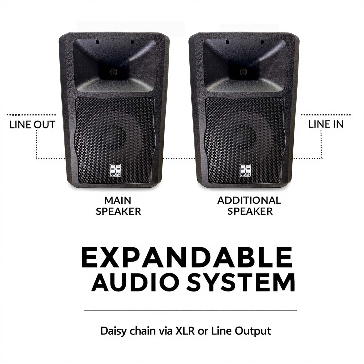 Powered PA Speakers Professional Audio System