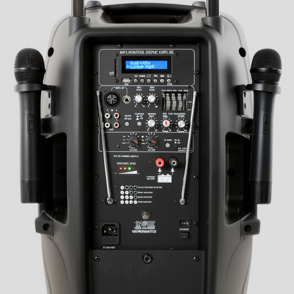 12" Wireless Podium Sound System w/ Dual Microphones & Stand