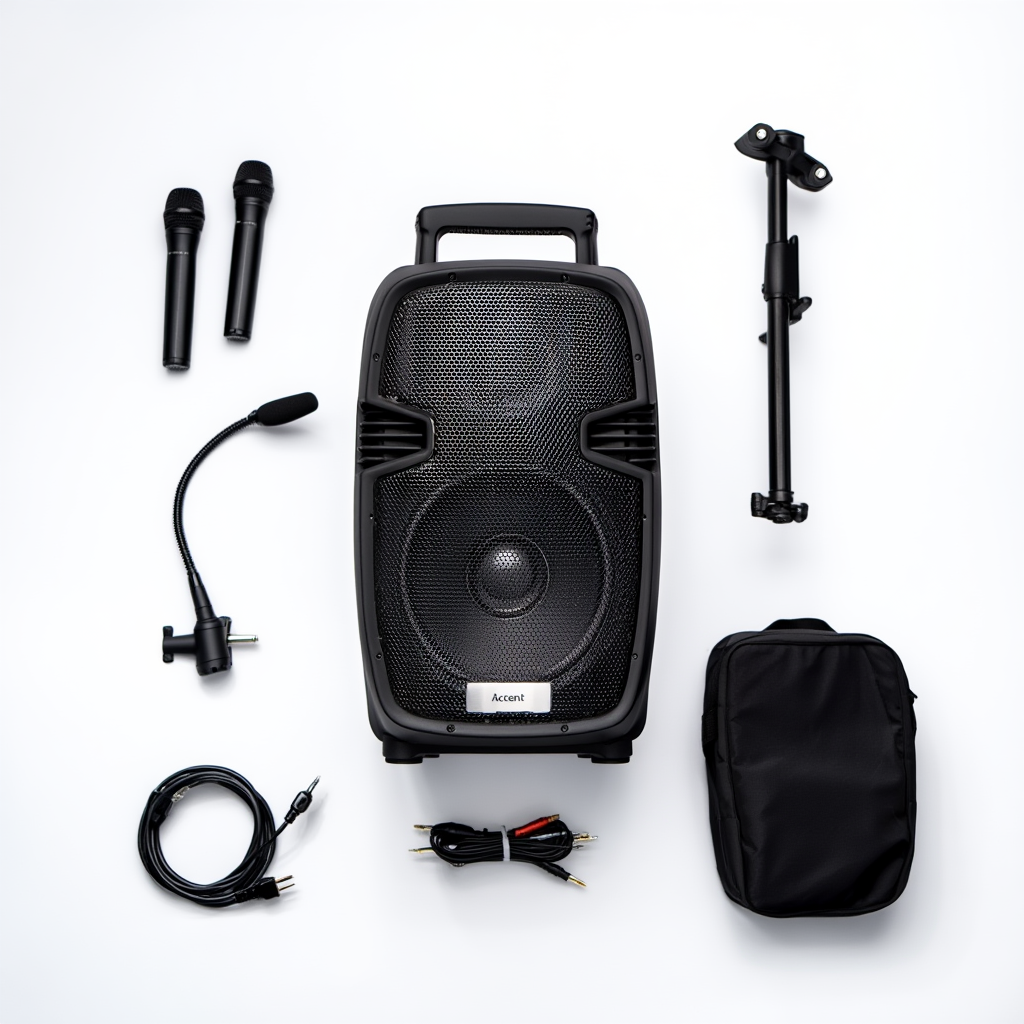 12" Wireless Podium Sound System w/ Dual Microphones & Stand