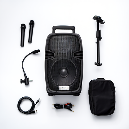 12" Wireless Podium Sound System w/ Dual Microphones & Stand