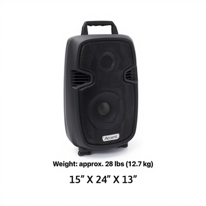12" Wireless Podium Sound System w/ Dual Microphones & Stand